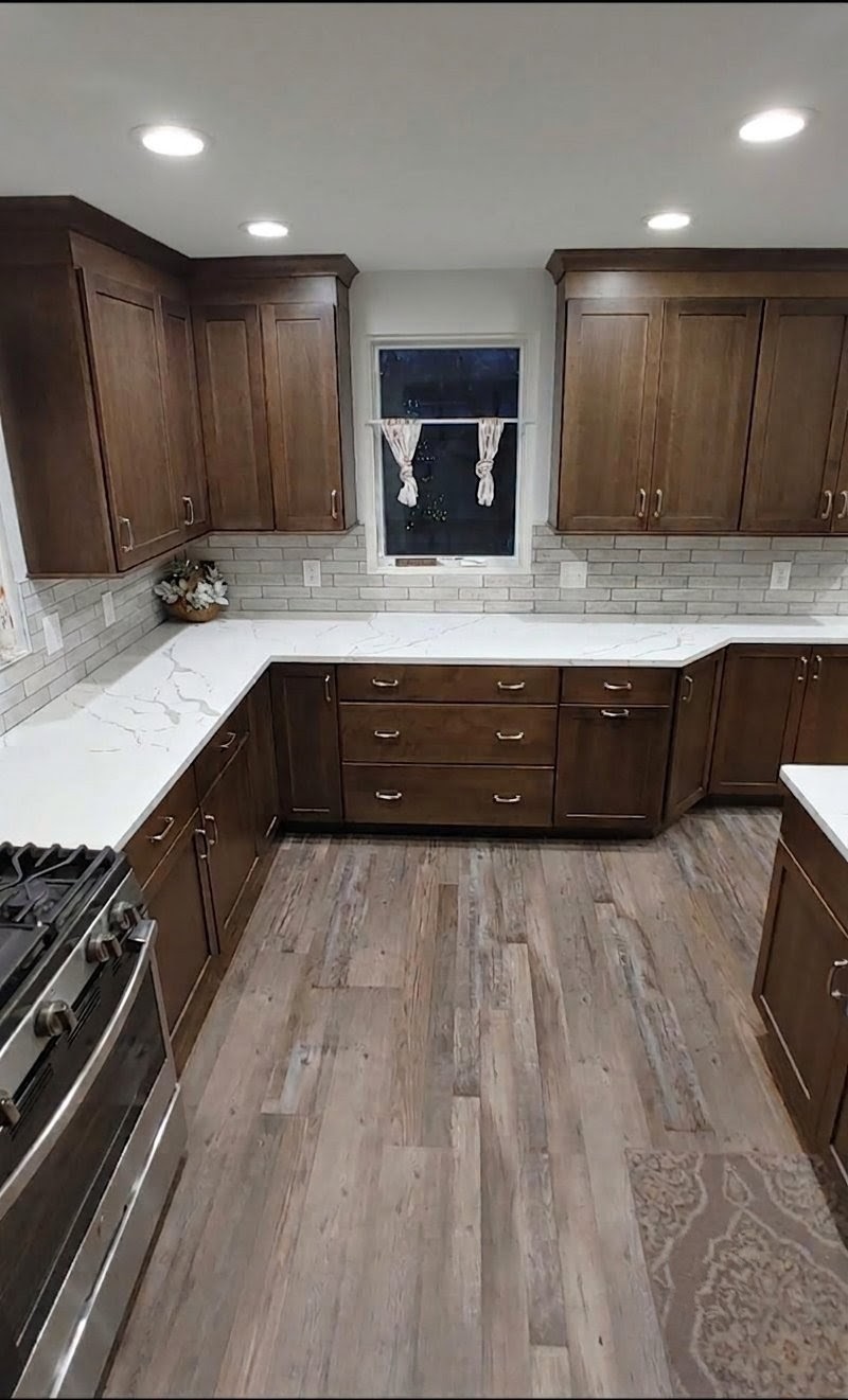 Luxury vinyl plank flooring in living space